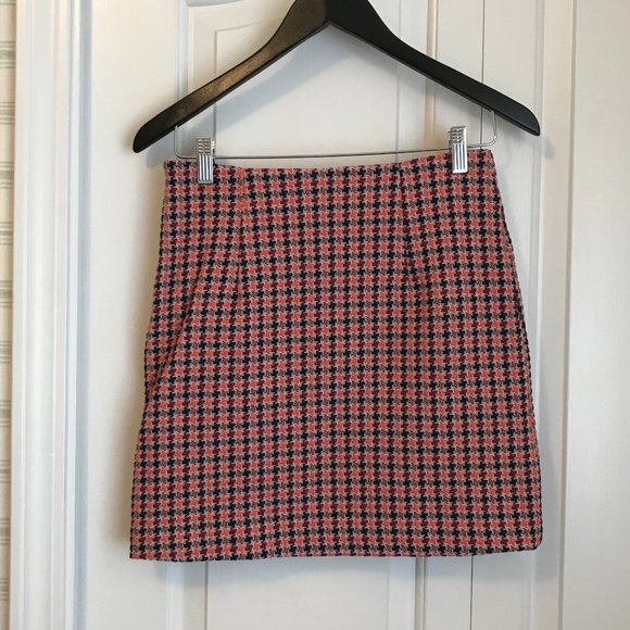 ASOS A-Line Pink Check Skirt - Picture 2 of 5